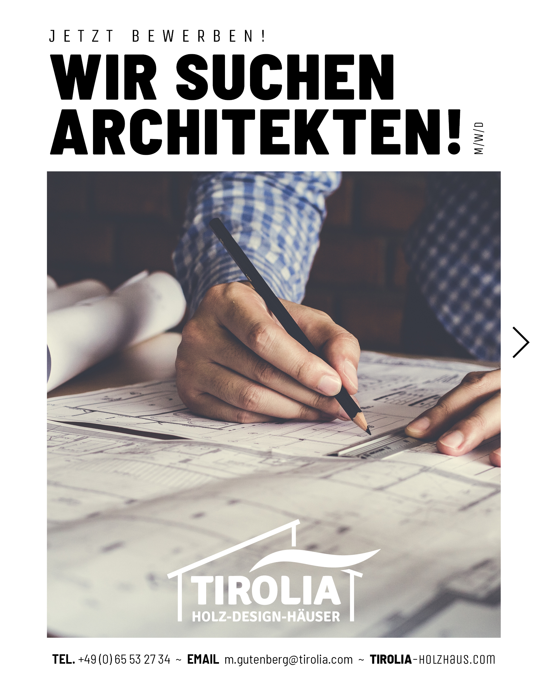Tirolia – Holzhausbau | Florian & Maximilian Gutenberg - Tirolia GmbH | Stellenanzeige: Wir suchen Architekten!