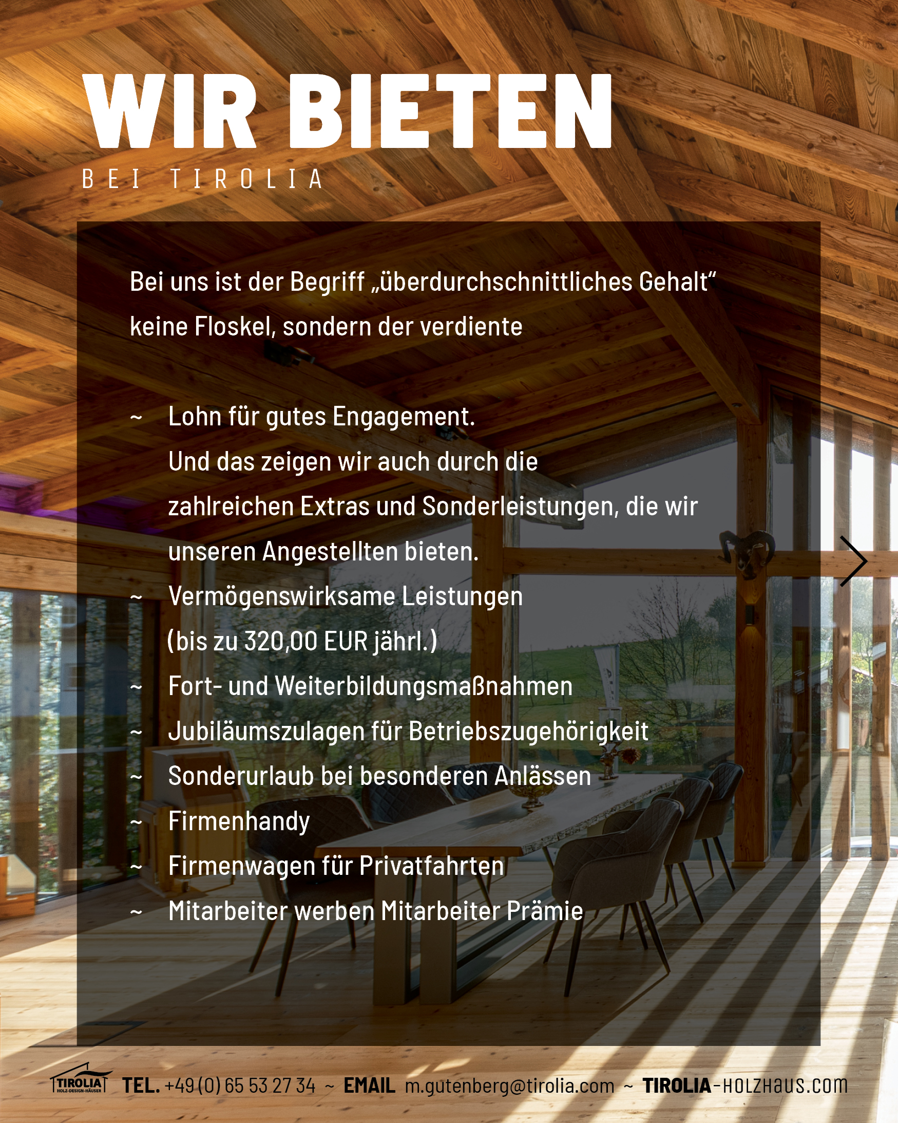 Tirolia – Holzhausbau | Florian & Maximilian Gutenberg - Tirolia GmbH | Stellenanzeige: Wir suchen Architekten!