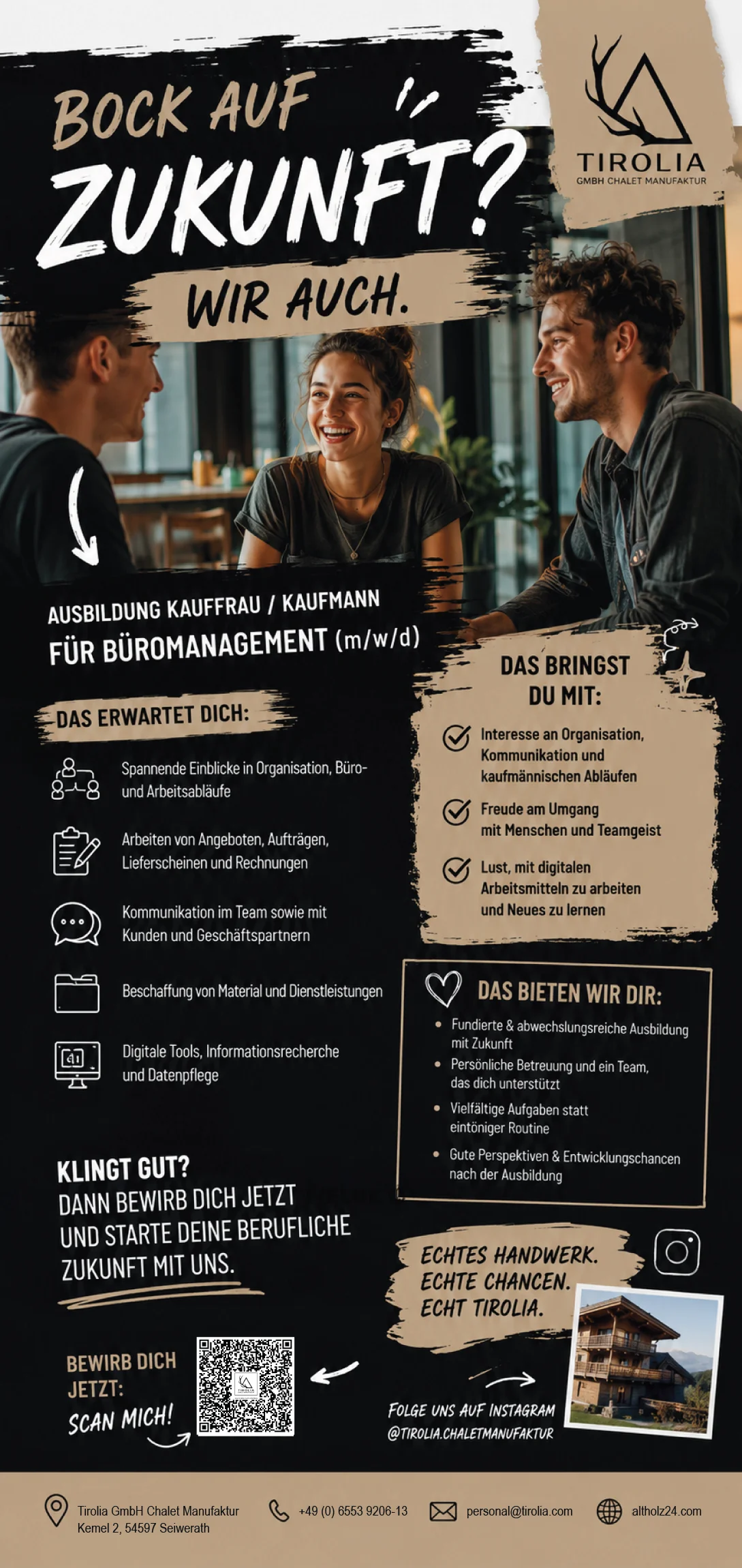 Tirolia – Holzhausbau | Florian & Maximilian Gutenberg - Tirolia GmbH | Stellenanzeige: Wir suchen Architekten!
